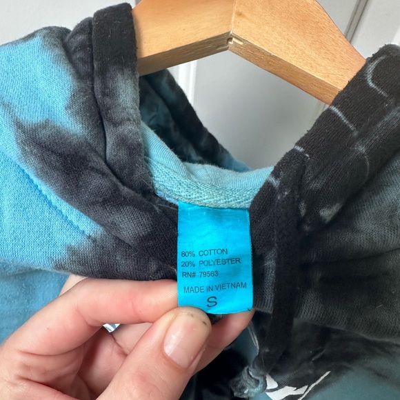 blackbear hoodie - everything means nothing, blue tie dye SIZE: small - Picture 3 of 4